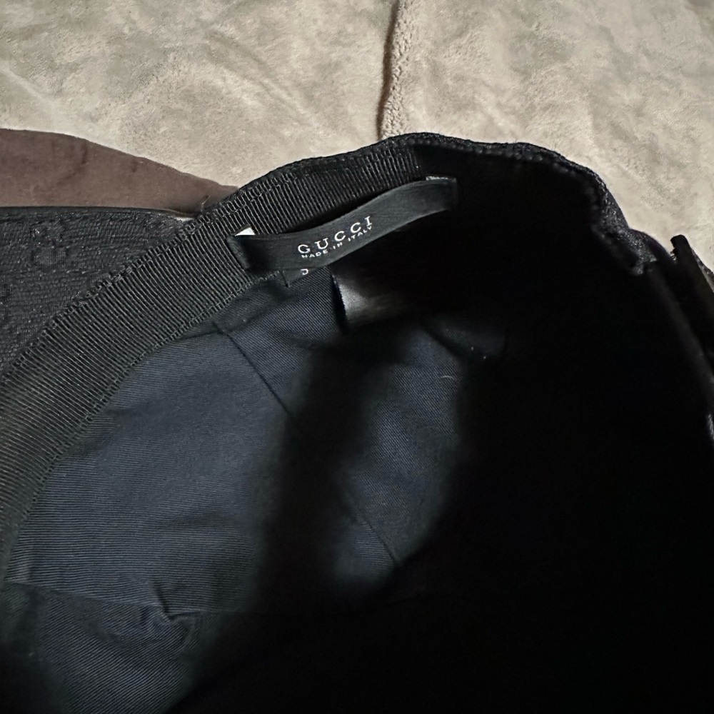 Authentic Gucci Black Monogram Cap - Picture 12 of 16